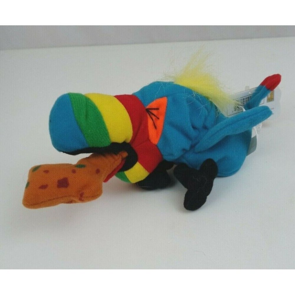 New Vintage 1997 Meanies Series 1 Hurley The Toucan 5" Mini Bean Bag Plush